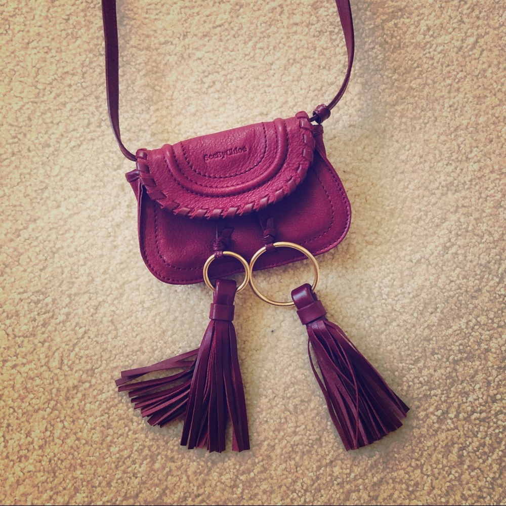 see by chole shoulder tassel bag
